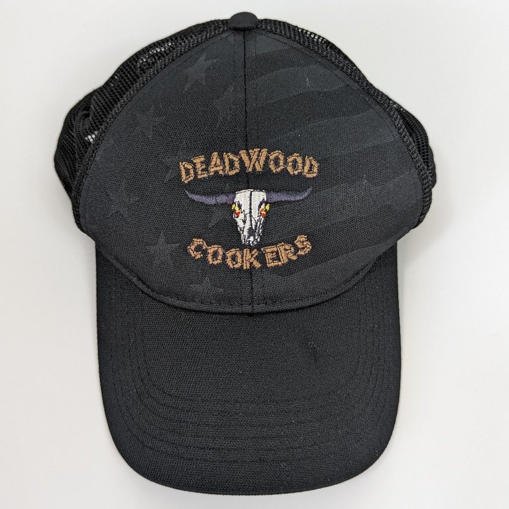 Deadwood Cookers Skull Black Adjustable Snapback Baseball Hat